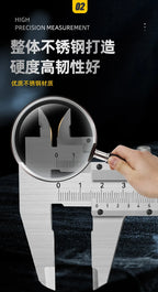 Stainless Steel Vernier Caliper Measuring Tool Sliding Gauge Inside Outside Thickness Depth Step Micrometer Accuracy Gauge 150mm