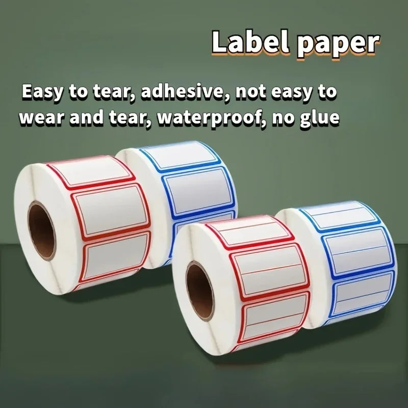 500pcs Name Tag Stickers Plain Labels Adhesive Tags Name Badge Stickers for School Office Home Clothes Mailing Storage Bins