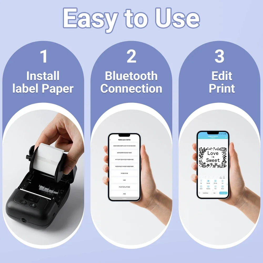 Phomemo Label For M110/M220/M221 Mini Printer Portable Thermal Label Stickers Self-Adhesive Waterproof Label Maker Sticker New