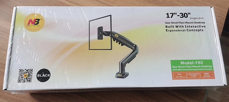2 in 1 NB NEW F80 + FP-2 for 17-30' Monitor + 10'-17' Laptop Desktop Holder Notebook Computer Mount Stand Laptop Clamp