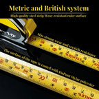 High-precision 10M Steel Tape Measure Metric and British System Measuring Tape Thickened Wear-resistant Woodwork Measuring Tools