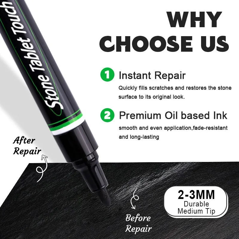 Tombstone Marker Inscription Restoration Pen Oil Based Quick Dry Weatherproof Touch Up Paint Pen For Granite Stone