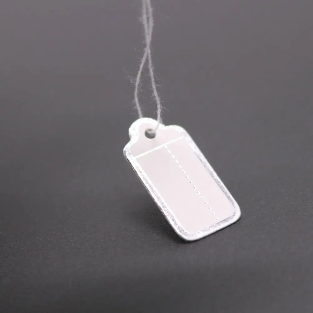 100PCS Round Rectangle Gold/Silver Edge Retail Supplies Display Tool Hanging Tags Jewelry Price Labels Jewellery Hangtags