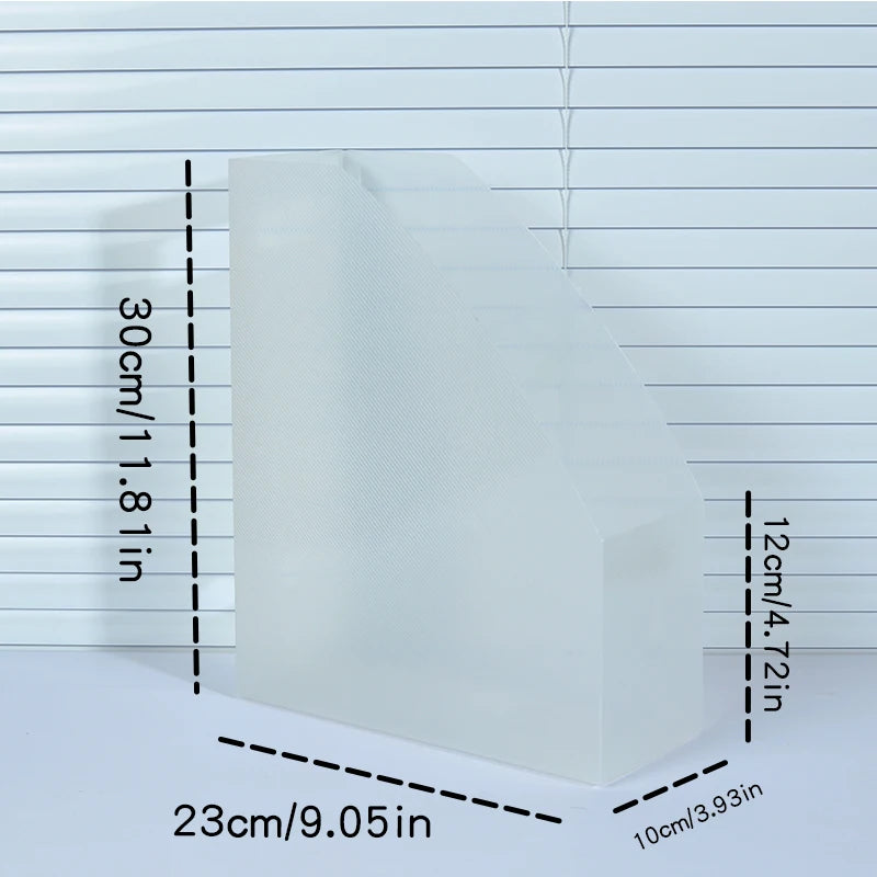 Simple Foldable Office Desktop File Storage Vertical A4 Folder With Inserts Box Large Capacity 9 Color Choices