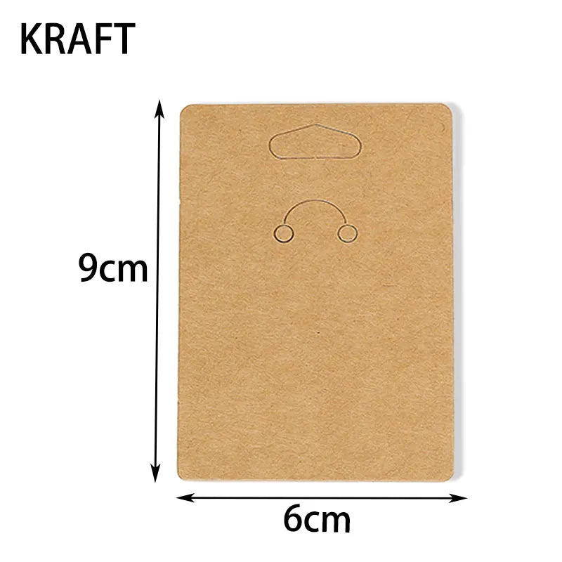 50pcs 7.5x12cm Keychain Packing Cards Kraft Paper Cards for diy Jewelry Keychain Display Cardboard Keyrings Retail Price Tags