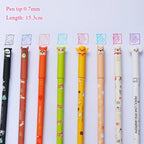 4/8pcs Colors Erasable Gel Pens with Erase Ink Cute Animal Pen Colours 0.5mm/0.7mm Tip Fine Ballpoint Pen for School Office Gift