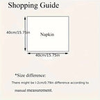 Table Cloth Napkins Durable Polyester Thicken Placemat Reusable for Kitchen Dining  Wedding Decoration 16inch*16inch