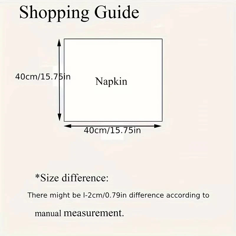 Table Cloth Napkins Durable Polyester Thicken Placemat Reusable for Kitchen Dining  Wedding Decoration 16inch*16inch