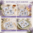 Printed Napkin Square Facial Tissue Hotel Restaurant Drawing Paper Lavender Colourful Tissue Napkin Placemat Mouthcloths 20pcs
