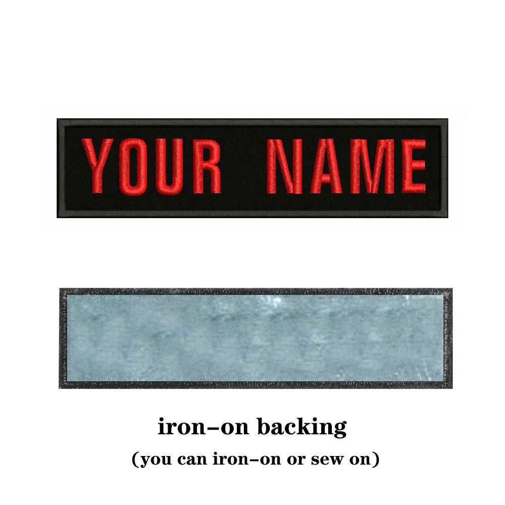 10x2.5cm Embroidery Custom Name Patch Stripes Badge Iron On Or Sew On Or  Patches Clothes