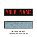 10x2.5cm Embroidery Custom Name Patch Stripes Badge Iron On Or Sew On Or  Patches Clothes