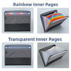 Accordion File Organizer with Safe Zipper, 13 Pocket Expanding File Folder with Front Pencil Pouch,  School Office Supplies