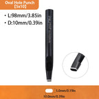 WUTA Basic Series 1pc Leather Belt Hole Puncher Oblong Hollow Punch Oval Flat Punches DIY Craft Tools for Strap Watch Band Bags