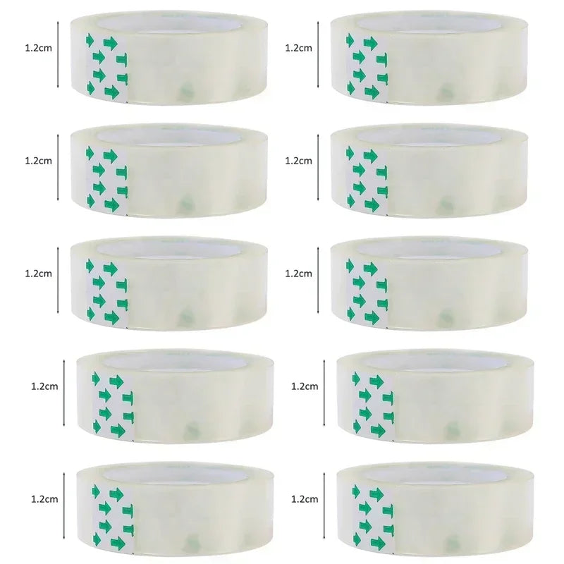 10/5/1 Rolls Premium Transparent Tape 0.8cm 1.2cm 1.8cm Multifuntion High-viscosity Adhesive Tape for Gift Wrapping Packing