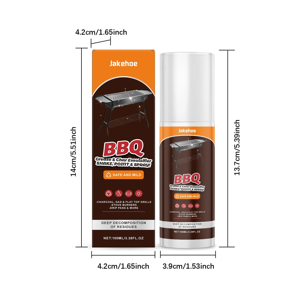 BBQ Grill Cleaner Spray Grease & Char Remover Spray for Grill Oven Pan Heavy Duty Degreaser for Outdoor & Kitchen Cleaning
