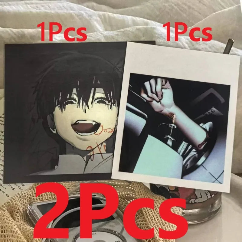 New 2Pcs/Set 2nd Anniversary Card Alien Stage TV Anime Card Ivan Till Cosplay Square CD Card Instant Imaging Cards Postcard Gift