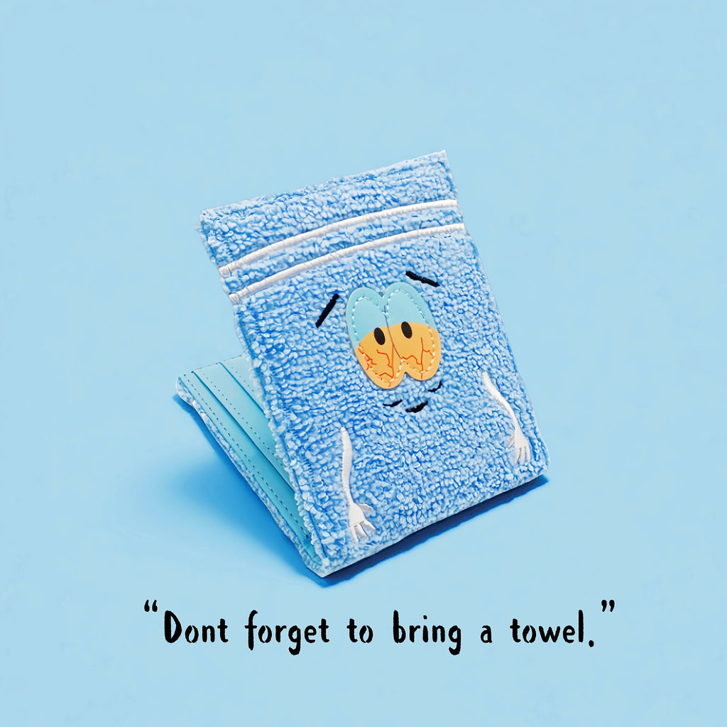 Towel cloth embroidered anime fashion wallet, designer personalized ID card holder