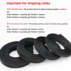 1~50m PET Braid Sleeves Black 2/4/6/8/10/12/14/16/20/25/30/35/40/50/60mm High Density Insulated Snake Skin Cable Wrap Sheath