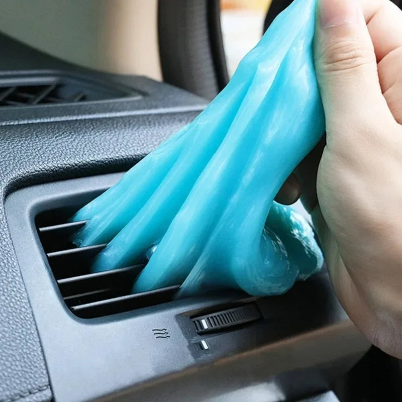 Car Cleaning Gel - Magic Dust Remover for Auto Interior & Keyboard, Reusable Slime Mud for Detailing Tools （blue/pink）