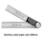 200mm Protractor Digital Angle Finder Ruler Electronic Goniometer Angle Length Measuring Ruler Drawing Woodworking Tools