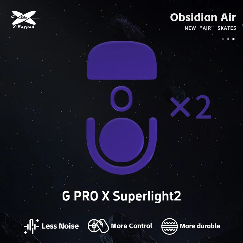 X-Raypad Obsidian Air Mouse Skates All Series – Quiet & Control
