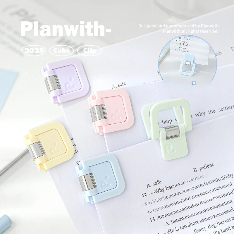 Multifunctional Mini Clip Jelly Color File Holder Note Organizer Adorable Desk Accessory for Papers Exam Sheets Cute Stationery