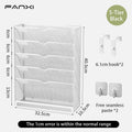5 Pocket Mesh Hanging Wall File Organizer, Wall Mounted Mail Paper Document Folder Holder,Magazine Rack for Office Home School.
