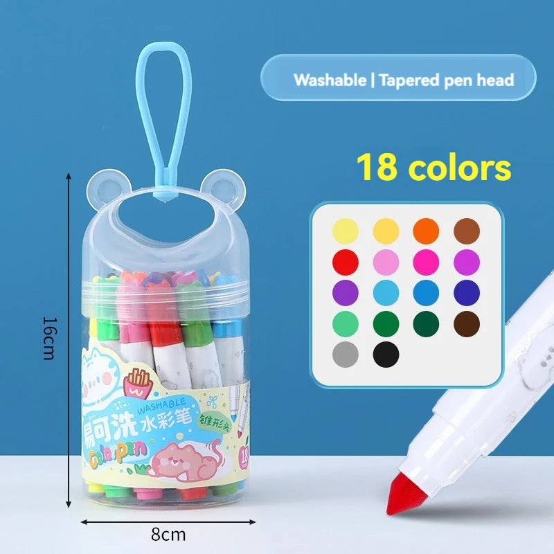 Washable Markers watercolor pen for Kids, 12-24 Colors Washable Markers Set Coloring Marker Bulk for School Classroom Supplies