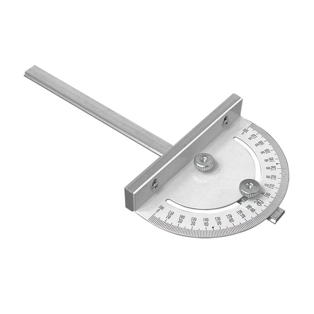 Table Saw Angle Ruler Meter Measure Protractor Ruler 180 Degree Guage Goniometer Stainless Steel Woodworking Measurement Tool