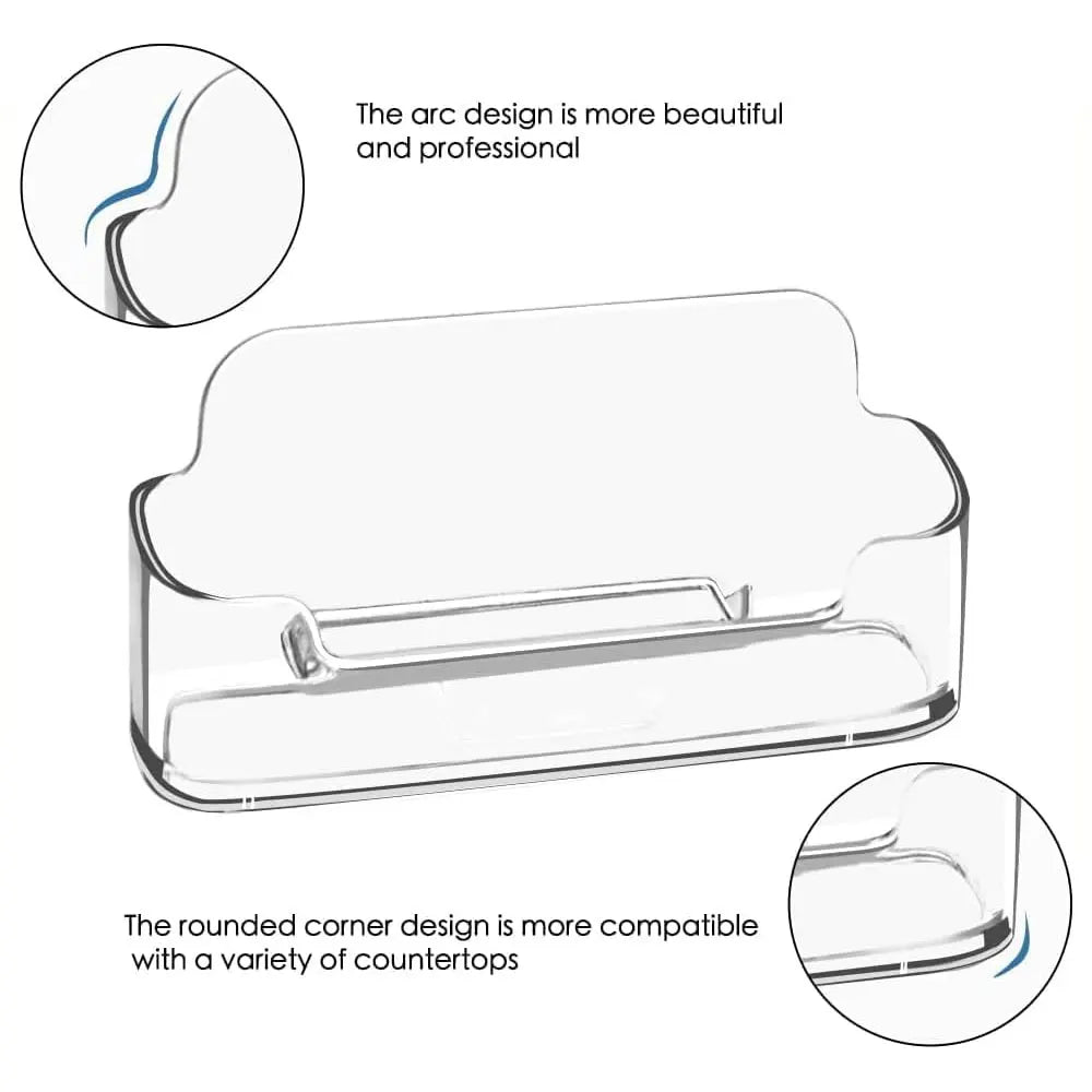 Transparent plastic business card holder, acrylic business card display stand, 30-40 business cards