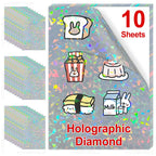 10 Sheets Printable Vinyl Sticker Paper Waterproof A4 Transparent Copy Paper for Inkjet Printer DIY Self-adhesive Label Stickers