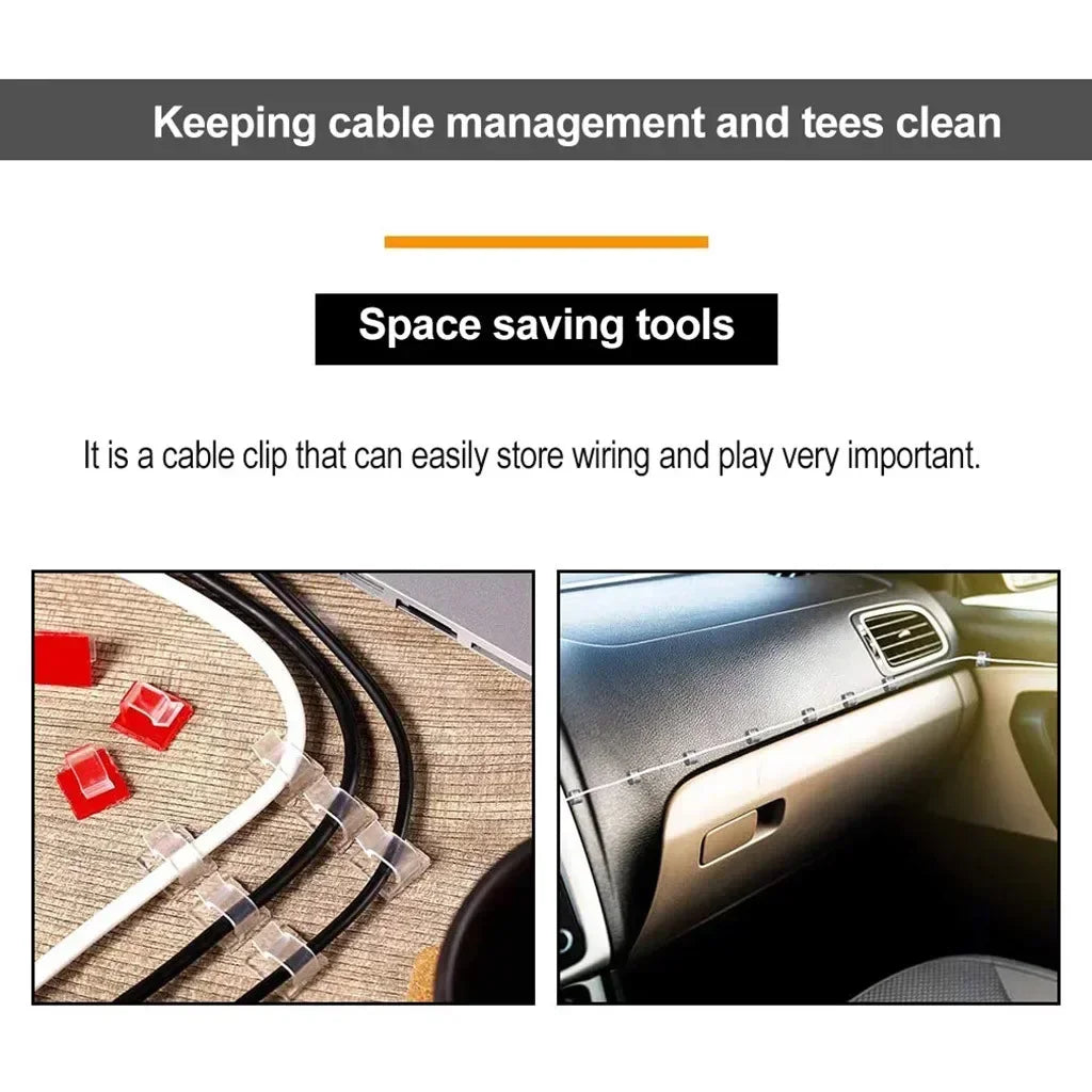 Car Cable Clamp Accessories Guiding Line Self-adhesive Line Management Clips Wiring Wire Arrangement Electrical Equipment WINDER