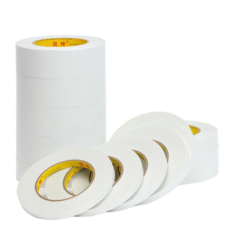 10M White Double Sided Tape Ultra-thin High-adhesive Super Strong Hand Tearable Tape 5-40mm Wide for Crafting And Packaging