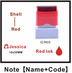 Customized Arabic Hebrew Name Stamp Waterproof Seal Custom Teacher Signature Student Child Cloth Ink Stamp Selfing-inking Stamp