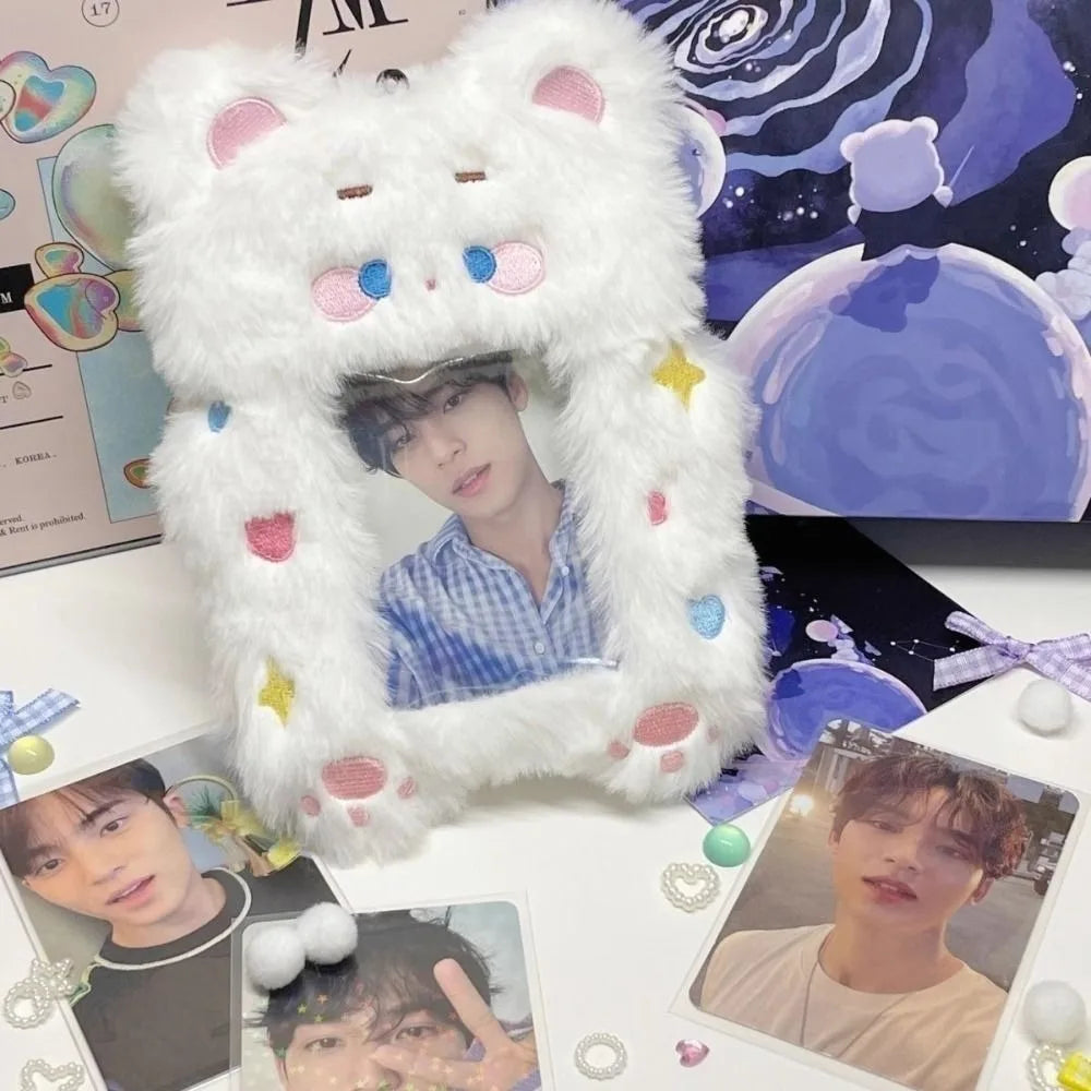 Multifunctional Photocard Case Bear/Rabbit/Chick Bus Door Cards Sleeve Cute Cartoon Photo Card Holder School Office