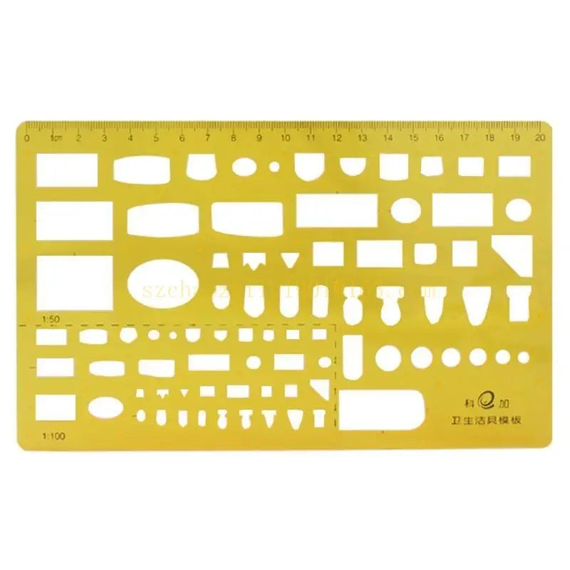 62KA Drafting Stencils Measuring Tools Geometric Rulers Plastic School Office Supply，School supplies set，xros