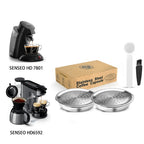 ICafilas for Philips Senseo Machine Stainless Steel Coffee Capsule Caps Reusable Filter Espresso Coffee Maker