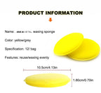 SEAMETAL 12pcs Car Round Waxing Polish Sponges High Density Foam Applicator Pads Polishing Sponges for Car Detailing Tools