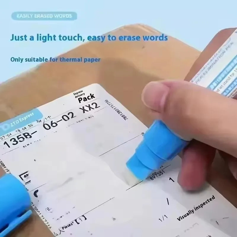 1/2/3 Pack Thermal Paper Correction Fluid Applicator Privacy Text Quick-Dry Cover-Up Liquid Correction Tool Traceless Eraser Pen