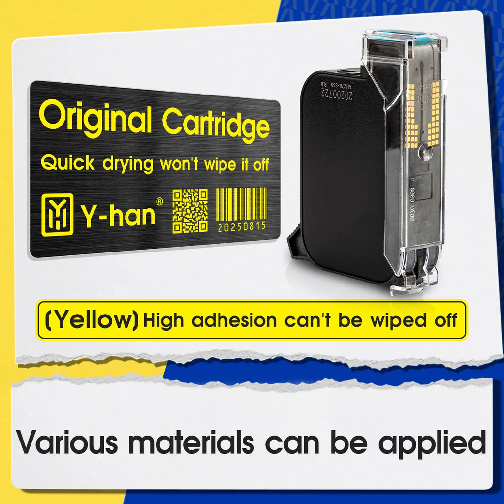 Yhan 2588 compatible quick-dry ink cartridge 12.7mm print height universal for unencrypted handheld printer