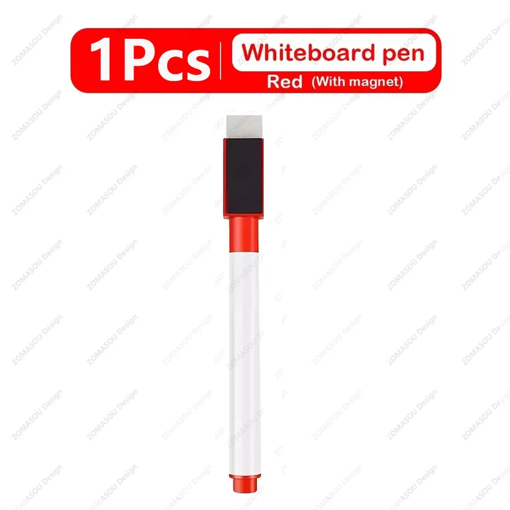 1-48Pcs Magnetic Erasable Whiteboard Pen Color Options Numbering Stationery Office Teaching Supplies for Blackboard Student Note