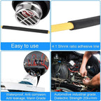 Φ4mm-Φ24mm Heat Shrink Tubing-4:1 Ratio Dual Wall Adhesive Lined Shrinkable Wire Wrap Tube Waterproof Industrial Black