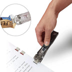 Push Stapler Binder Clips Paper Clamps Desktop Stapler Reusable Creative Stapler and Sraple Pins School Office Binding Supplies