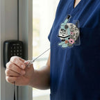 1pc Science-themed Custom Name Acrylic Retractable Badge Reels,Nurse,Scientist Personalized Gift,Work Card Clip,Teacher’s Day