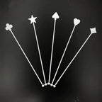 ♩Stainless Steel Stirring Stick Long Handle Bar Spoon Star Heart Shape Cocktail Stirrer For Coffee Milk Tea Home Cafe Decor 1PC