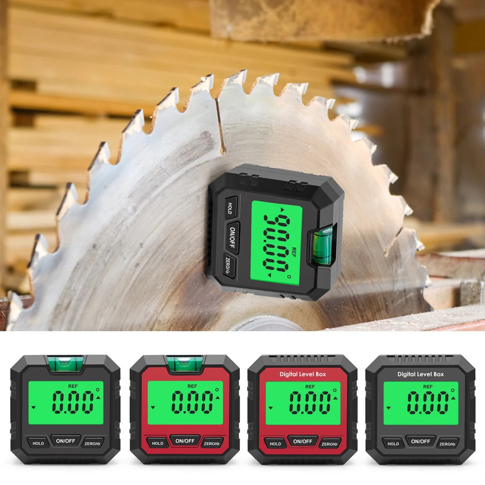 LCD Digital Angle Gauge Magnetic Protractor Inclinometer Mini Level Meter 360 Degree Angle Finder Goniometer for Decoration