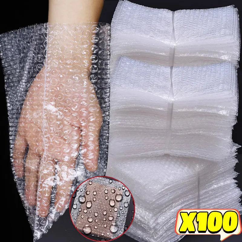 20-100pcs 15x20cm Bubble Mailers Plastic Wrap Envelope White Packing Bags Clear Shockproof Shipping Packaging Bag Film Wholesale