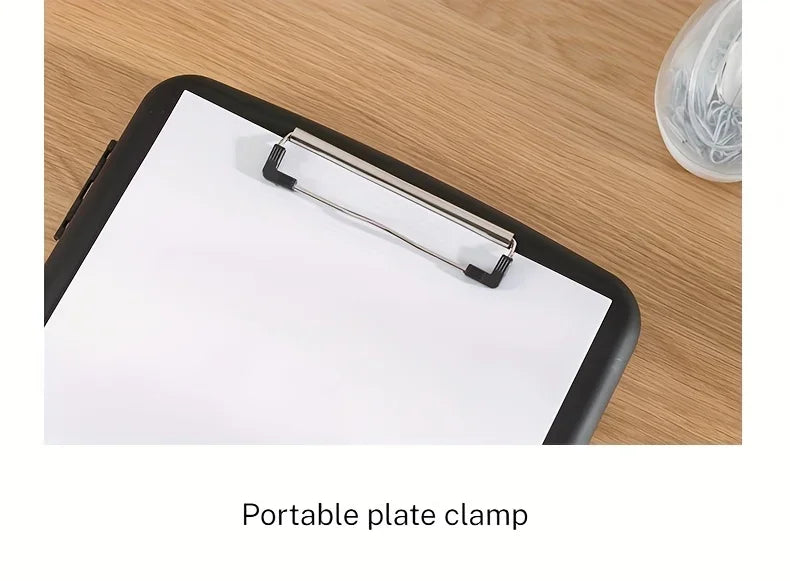 1pc XP010 Large A4 Waterproof File Box with Pen Slot, Desktop Plastic Document Holder and Writing Board Organizer