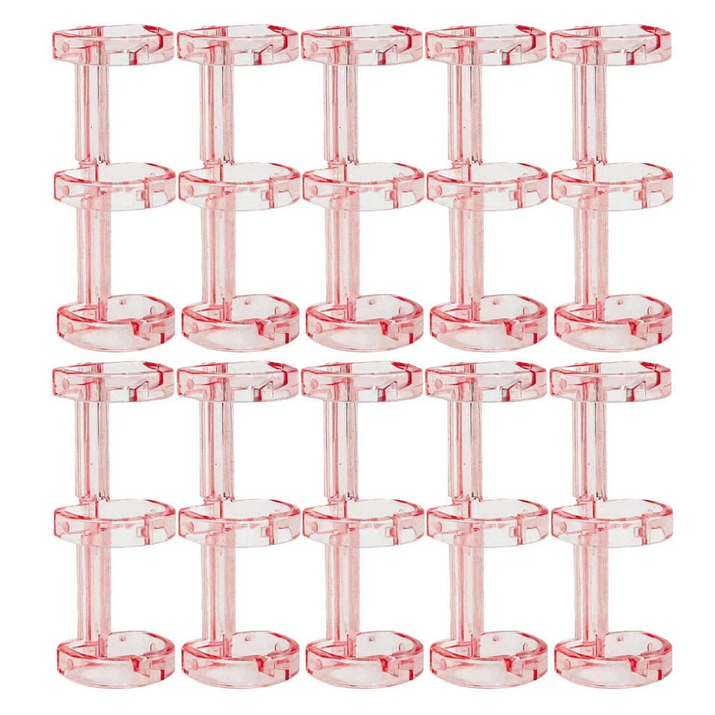 Removable Binder Book Binding Rings Plastic Book Rings Clear Folder Binder Clips Scrapbook Binding Button School Loose Leaf Clip