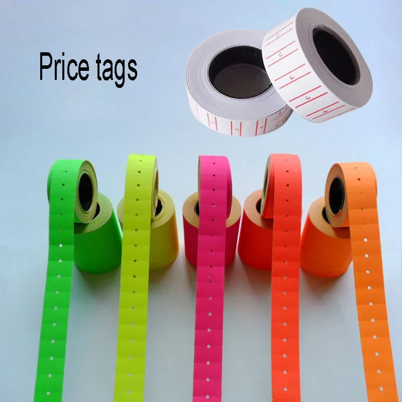 Retail One Roll Paper Colored  Adhesive Price Sticker Price Label Refill for MX-5500 Price Tag Gun Lableller Counter Accessories